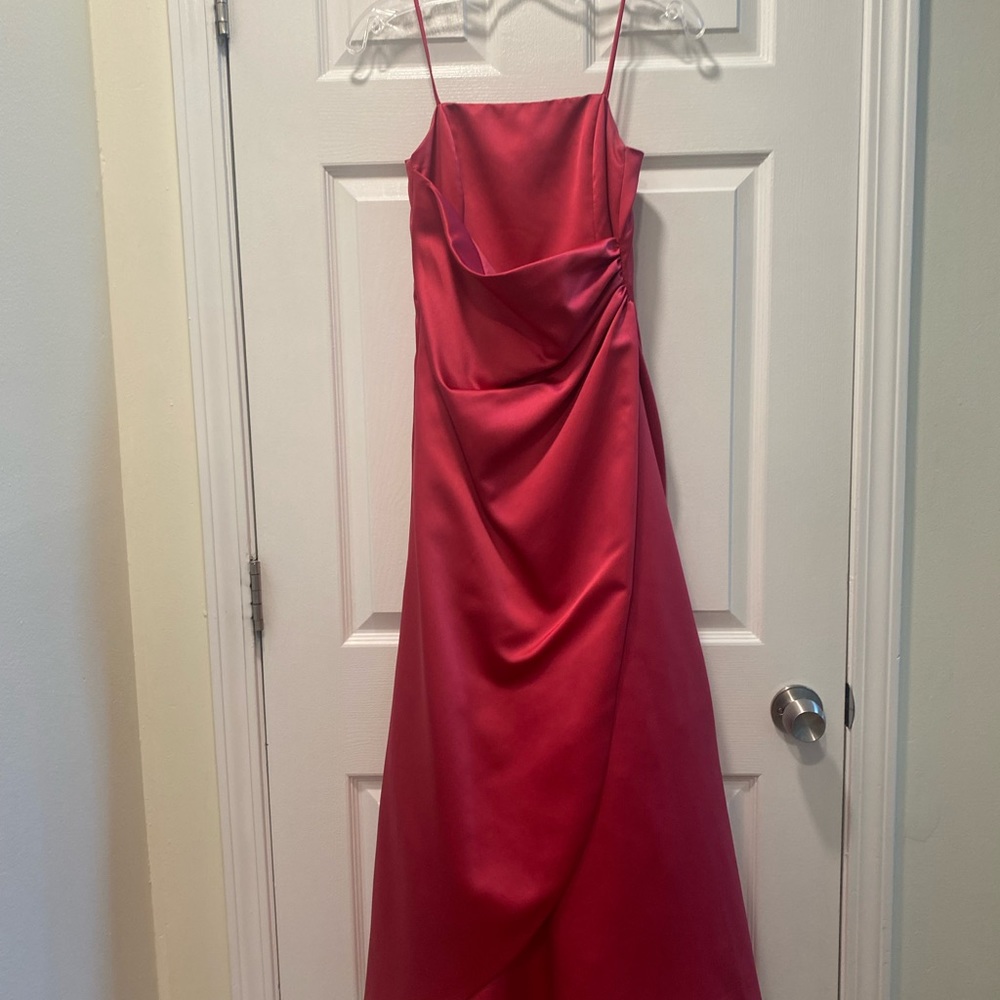 David’s Bridal Girls Evening Dress Floor Length Raspberry WORN ONCE